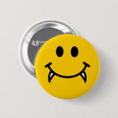 ヴァンパイア顔と牙 缶バッジ (正面&裏面)