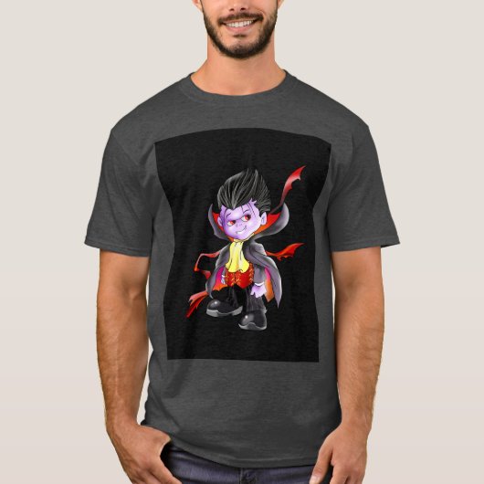 ヴァンパイア・ウラジミール・オンブラック Tシャツ (正面)