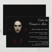 ヴァンパイア・クイーン ハロウィンパーティーの招待状 招待状 (正面/裏面)