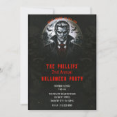 ヴァンパイア&ゴシックスカルハローウィンパーティ 招待状 (正面)