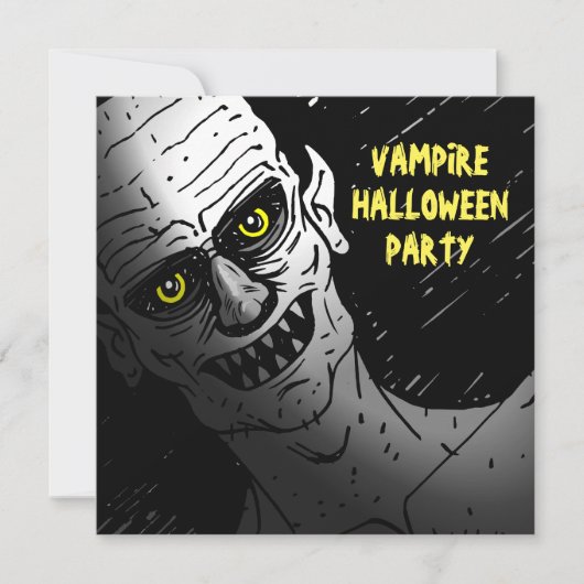 ヴァンパイア・ハロウィンパーティーの招待状 招待状 (正面)