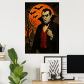 ヴァンパイア ハロウィンポスター ポスター (ホームオフィス)