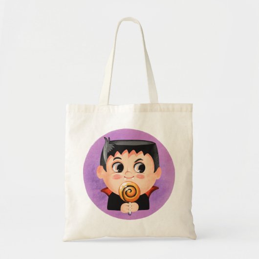 ヴァンパイア・ハロウィーンの衣装を着た可愛い男の子 トートバッグ (正面)