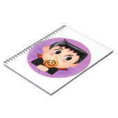 ヴァンパイア・ハロウィーンの衣装を着た可愛い男の子 ノートブック (左側)