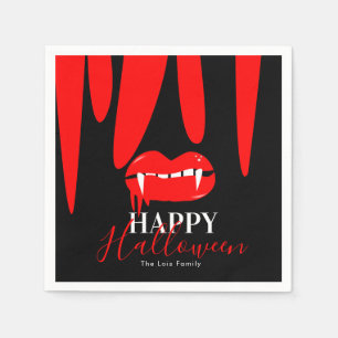 ヴァンパイア ブラッド リップス ハロウィン 誕生日 パーティー スタンダードカクテルナプキン