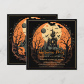 ヴァンパイア・マナー ハロウィンパーティーの招待状 招待状 (正面/裏面)