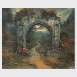 ヴァンパイコレドラキュラズキャッスルハロウィーン |ゴシック ラッピングペーパー