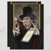 ヴァンパイ伝統的アゴシックパーティの招待状 招待状 (正面/裏面)