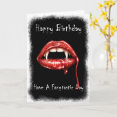 ヴァンピル誕生日カード – ファンタスティックな日を過ごす カード (黄色い花)