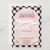 ヴァンピンクヤングワイルドと3歳の誕生日 招待状 (正面)