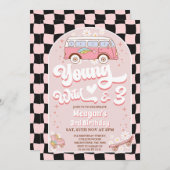 ヴァンピンクヤングワイルドと3歳の誕生日 招待状 (正面/裏面)