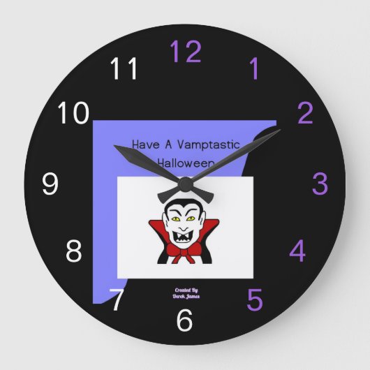 ヴァンプタスティックハロウィンアクリル壁時計 ラージ壁時計 (正面)