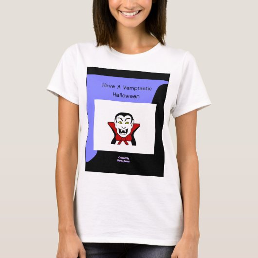 ヴァンプタスティックハロウィーン女子ホワイト基本Tシャツ Tシャツ (正面)