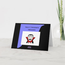 ヴァンプタスティックハロウィーン水平グリーティングカード カード