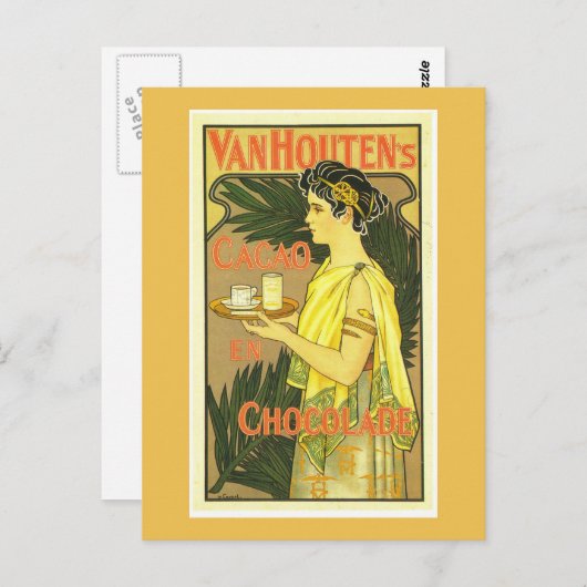 ヴァンホーテンズカカオエンショコラードヴィンテージ ポストカード (正面/裏面)