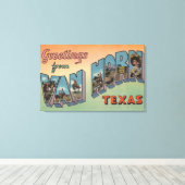 ヴァンホーン,テキサス州 – ラージレターシーン キャンバスプリント (インサイチュ (ウッドフロア))