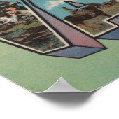 ヴァンホーン，テキサス州 – ラージレターシーン ポスター (角)