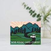 ヴァンマウンテンズヴァンライフサンライズを移動 ポストカード (スタンド正面)