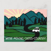 ヴァンマウンテンズヴァンライフサンライズを移動 ポストカード (正面)