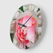 ヴァンモリーペタルバラ エレガント ラージ壁時計 (傾斜)