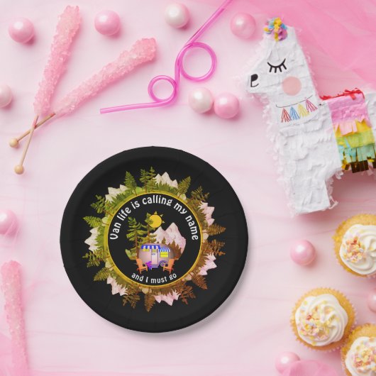 ヴァンライフは私の名前をキャンピングと呼カスタムんでいる ペーパープレート (パーティー)