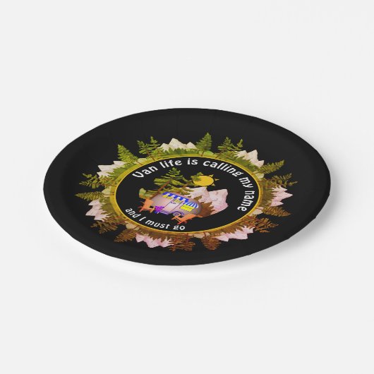 ヴァンライフは私の名前をキャンピングと呼カスタムんでいる ペーパープレート (アングル)