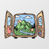 ヴァンライフアドベンチャーザ素晴らしアウトドアオーバーランディング ウィンドウサイン (シート)