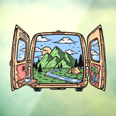 ヴァンライフアドベンチャーザ素晴らしアウトドアオーバーランディング ウィンドウサイン (シート3)