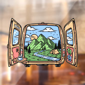 ヴァンライフアドベンチャーザ素晴らしアウトドアオーバーランディング ウィンドウサイン (シート2)