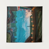 ヴァンライフインマウンテンズドロミティディブレンタイタリヴァン タペストリー (正面(横))