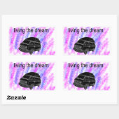 ヴァンライフカンパーバン 長方形シール (シート)