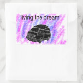 ヴァンライフカンパーバン 長方形シール (バッグ)