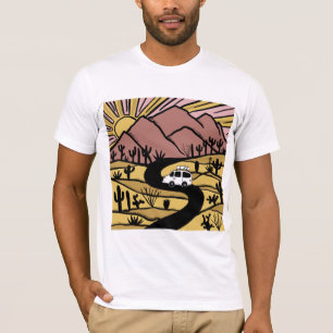 ヴァンライフデザートカッティマウンテンエクスプローラ冒険 Tシャツ
