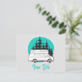 ヴァンライフノマドアドベンチャートラベルキャンピングライフスタイル ポストカード (スタンド正面)