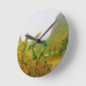 ヴァンヴィエントレイル – ラオス ラウンド壁時計 (傾斜)