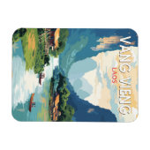 ヴァンヴィエンラオストラベルアートヴィンテージ マグネット (横)