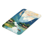 ヴァンヴィエンラオストラベルアートヴィンテージ マグネット (左側)