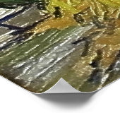 ヴァン・ゴッホのカドヴィルの茅葺きコテージ（1890年） ポスター (角)