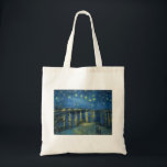 ヴァン・ゴッホのスターリー・ナイト・オーバー・ザ・ローネ トートバッグ<br><div class="desc">セントヴァン・ゴッホ(1888)によるローネ上空の星空の夜</div>