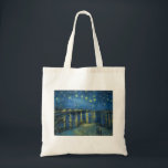 ヴァン・ゴッホのスターリー・ナイト・オーバー・ザ・ローネ トートバッグ<br><div class="desc">セントヴァン・ゴッホ(1888)によるローネ上空の星空の夜</div>