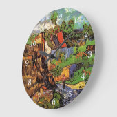 ヴァン·ゴッホの有名な絵 ラージ壁時計 (傾斜)