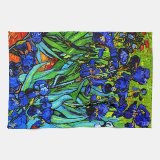 ヴァン・ゴッホの有名絵画なアイリス キッチンタオル (横)
