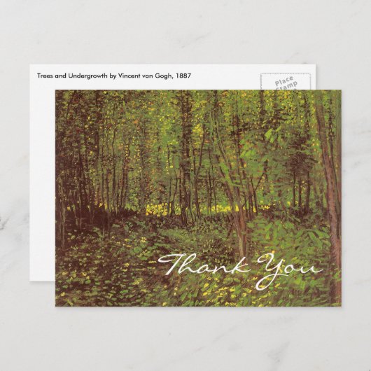 ヴァン・ゴッホの木と低成長 ポストカード (正面/裏面)