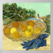 ヴァン・ゴッホの青い手袋をしたオレンジとレモン ポスター (正面)
