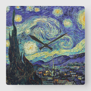 ヴァン·ゴッホズ·スターリー·ナイト スクエア壁時計