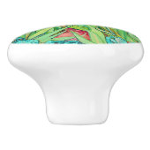 ヴァン・ゴッホ・アイリスアットセントレミーティール（緑がかった色） セラミックノブ (側面)