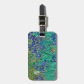 ヴァン・ゴッホ・アイリス青色フローラヴィンテージ印象主義 ラゲッジタグ (正面縦)