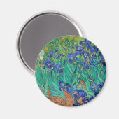 ヴァン・ゴッホ・アイリス青色フローラ自然印象主義 マグネット (正面/裏面)