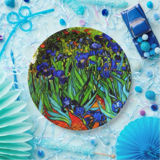 ヴァン・ゴッホ – アイリス ペーパープレート (パーティー)