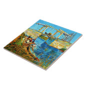 ヴァン・ゴッホ – アールズのラングロイス橋 タイル (側面)